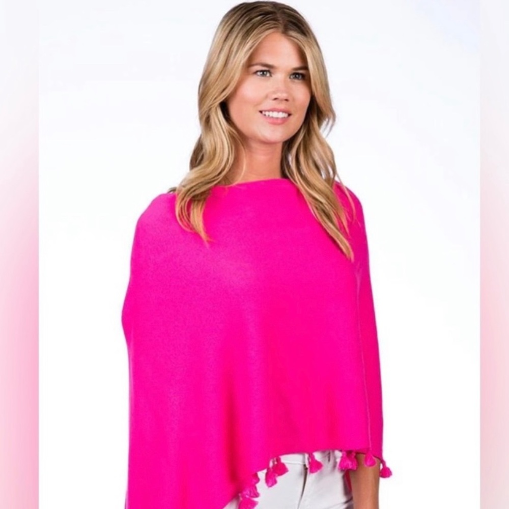 Caroline Grace by Alashan: Tassel Trim Cotton Cashmere Shawl